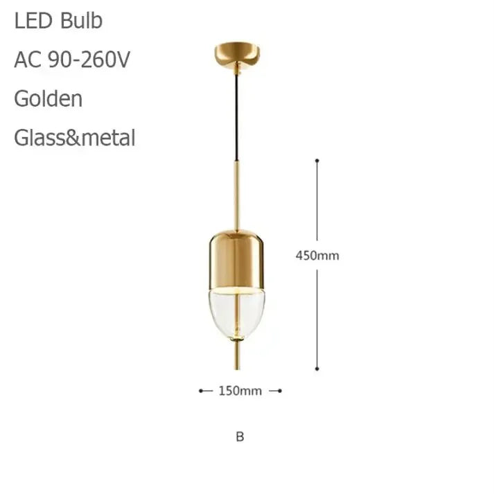 2026 Modern Simple Lake Blue Gradient Glass Pendant Lamp Designer Model Room Bedroom Restaurant Bar LED Chandelier Home Decor Li