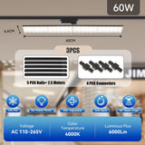 Neutral White LED Track Spotlight - Adjustable Rail Ceiling Lamp Fixture for Home, Retail Shop & Commercial Mall Decor