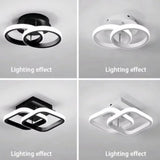 Household LED Chandelier Three Colors Lamp Modern Style Ceiling Lamp Bedroom Light Surface Installation 85-265V Dining Room Lamp