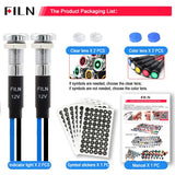 8mm LED Symbol Indicator Light - 12V 24V Black Metal Dash Pilot Lamp