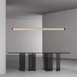 Nordic restaurant chandelier light luxury modern minimalist bar desk office chandelier creative one word long glass chandelier