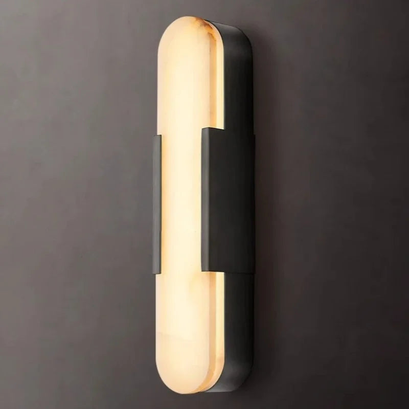Natural Spanish Marble Wall Light LED Copper Bedroom Reading Wall Lamp Stair Aisle Dining Room Parlor Sconce Dropshipping LED
