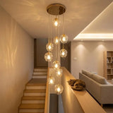 Modern Spiral Staircase Chandelier Crystal Ball Lamp Long Lighting for Living Room Villa Loft Dining Room 2026 New Design