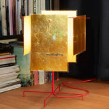 24k Gold Leaf Table Lamp Handmade Acrylic Bedside Lamp Living Room Bedroom Nightstand Hotel Luxury Home Decor Lighting Gift