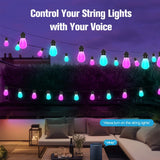 12Meters 20Leds Tuya WiFi Smart Led Patio String Light Bulb Waterproof Outdoor Garland Garden Light for Home Party Holiday Bulb