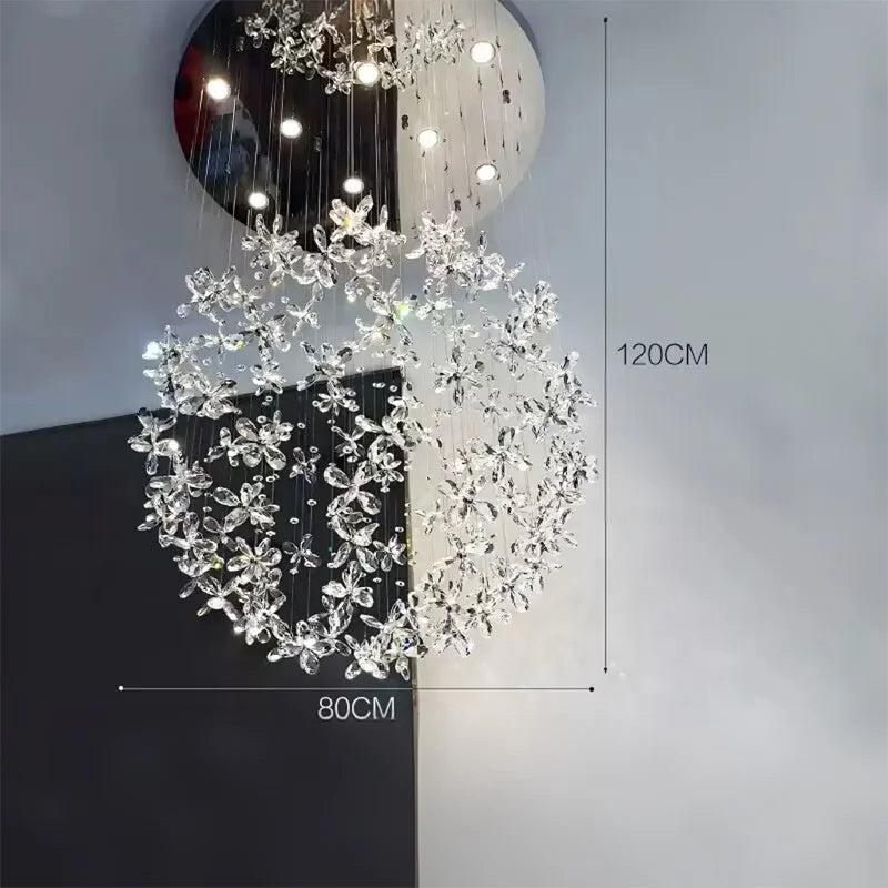 French Dining Room Crystal Led Pendant Lights Modern Luxury Bar Hanging Lamp Home Decor Led Suspend Light Led Luminarias