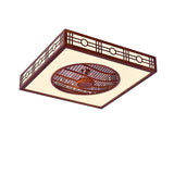 Modern Acrylic Semi Flush Mount LED Invisible Ceiling Fan Lighting with Remote Control 3-Light Color and 3-Speed Changeable