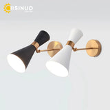 Nordic Minimalist Gold & Black Wall Sconce Lamp - Modern LED Lighting Fixture for Bedroom Bedside, Bathroom, Hallway Aisle & Hotel Decor