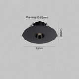 Small Beam Angle LED Spotlight (3°/8°/15°) - Recessed Round Ultra-Thin Accent Light