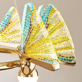 Nordic Creative Circular Butterfly Chandelier Bedroom Living Room Restaurant LED Pendant Lamps Modern Home Lighting Decoration