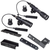 Tactical M300A / M600 Airsoft Scout Light with Thorntail Offset Adaptive Rail Mount (20mm Rail)