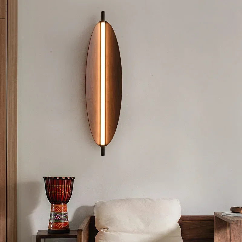 Nordic Wood Grain Leaves Led Pendant Light Wabi Sabi Restaurant Table Bar Chandelier Lighting Home Tea Room Decor Hanging Lamps