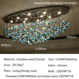 Luxury Crystal Chandelier Lights Ceiling Pendant Lamp Hanging Indoor Home Lamps Ceilings Dining Room Chandeliers for Living Room