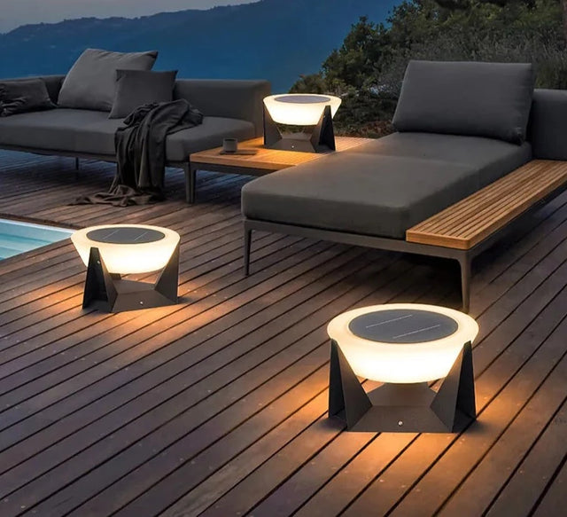 VZVI Solar Lights Outdoor Garden Light Column Lamps Post Light Waterproof Fence Gate Cap Light Lantern Head Lamp Patio Decor