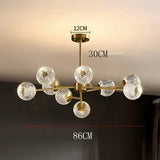 2026 for Nordic LED crystal spherical ceiling chandelier for dining living room bedroom luxury main light simple indoor
