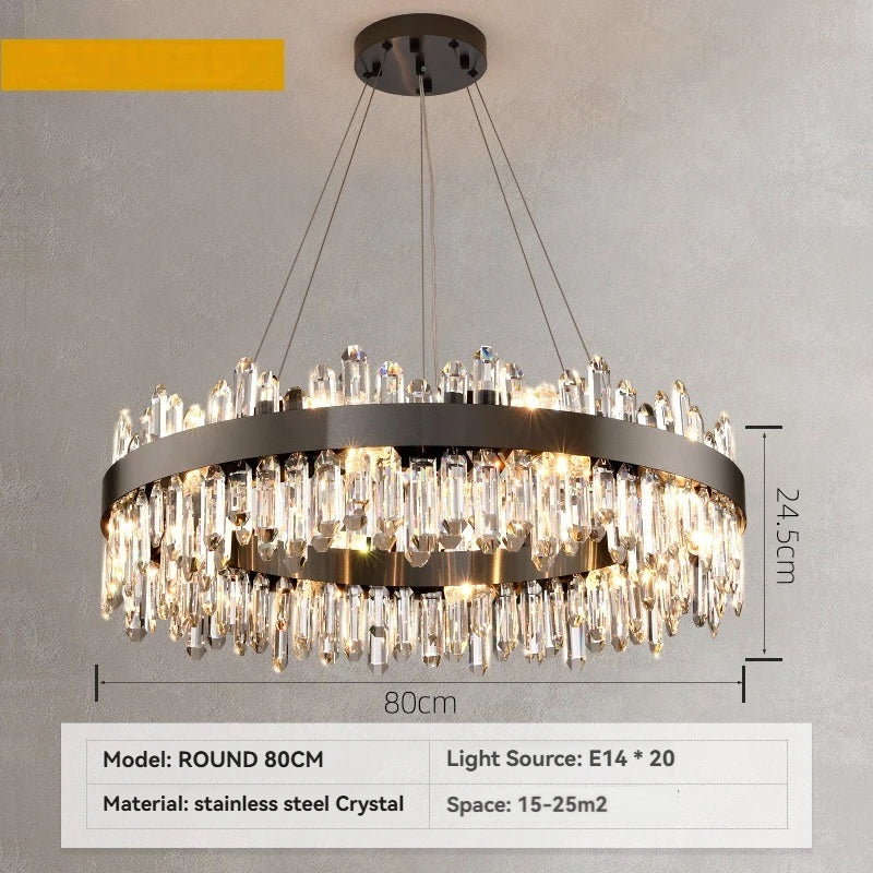 Dimmable Gold Rectangle Crystal Chandelier for Dining Living Room Modern Ceiling Light for Kitchen Island K9 Crystal Lights