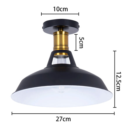 Vintage Retro Ceiling Light Flush Mount Lamp Shade Industrial Lights Lighting for Indoor Bedroom Kitchen Living Room Home Decors