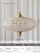 Vintage K9 Crystal Pendant Lights for Living Room Bedroom American Copper Crystal Ceiling Chandelier for Dining Room Kitchen Bar