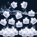 Waterproof LED Flameless Tealight Candles - Submersible Underwater Pool & Party Lights