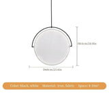 Nordic Restaurant Pendant Lights Creative and Personalized Dining Table Lights Modern and Minimalist Art Fabric Pendant Lamps