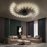 Modern Firework Led Chandeliers Lighting Lamp Home Decor Living Room Ceiling Lights Luminaria Bedroom Black Gold Spiral Lamparas