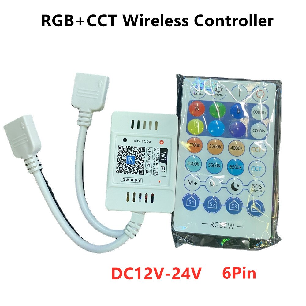 Magic Home DC5V 12V 24V Bluetooth-compatible Wireless WiFi Controller,RGB/RGBW IR RF LED Controller for WS2811 WS2812 Led Strip