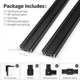 LED Magnetic Track Light Grille Flood Lamp Modern Embedded Flexible Linear Fixture LED Spotlight 3 Color CCT Ceiling Indoor Livi