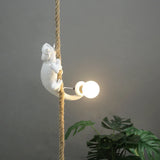 Retro Industrial Monkey Resin Pendant Light - Creative Chameleon Animal Hanging Lamp