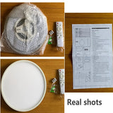 Modern LED Ceiling Light with Remote Control 3000~6000K Round Near Ceiling/Back RGB Ambient Light for Bedroom Kitchen Corridor