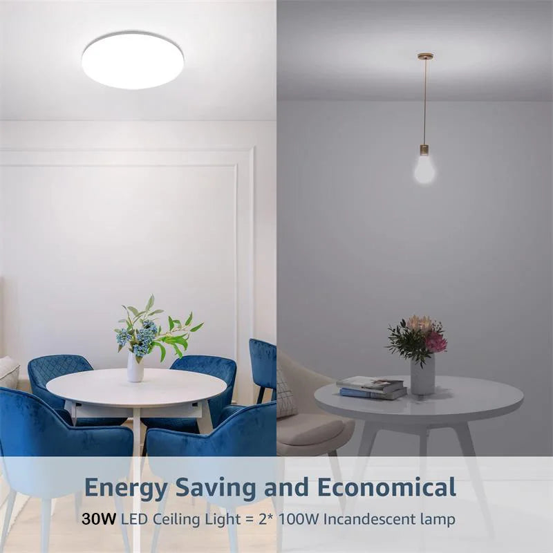 Bathroom Light Waterproof Led Ceiling Lights 18W 30W 40W Round Led Ceiling Lamp For Kitchen Living Room Balcony Toilet 110V 220V