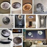 3D Moon Wall Sconce - Dimmable Indoor LED Decor Light for Hallway & Coffee Bar