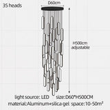 Minimalist Staircase Chandelier Nordic Modern LED Pendant Light Ceiling Lamp Hanging light For Living Room Restaurant Villa Loft