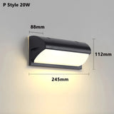 Sports Radar Voice Sensor Wall Light LED Outdoor Waterproof Wall Light 20W AC85-265V IP65 for Porch Balcony Courtyard