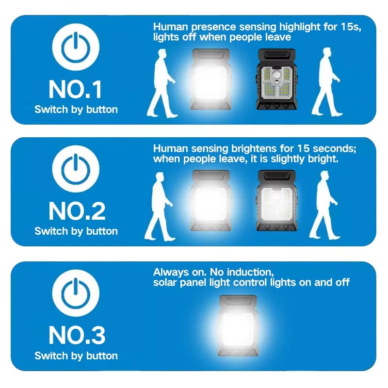 Mini Solar Clip Light with PIR Motion Sensor - Soft Warm Glow Outdoor Fence Lamp