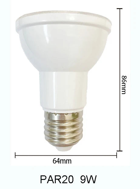 High Bright 9W 15W 18W Aluminium LED Lamp 4000K 6000K Waterproof COB Par Light PAR38 LED Bulb PAR30 PAR20 for Indoor Outdoor
