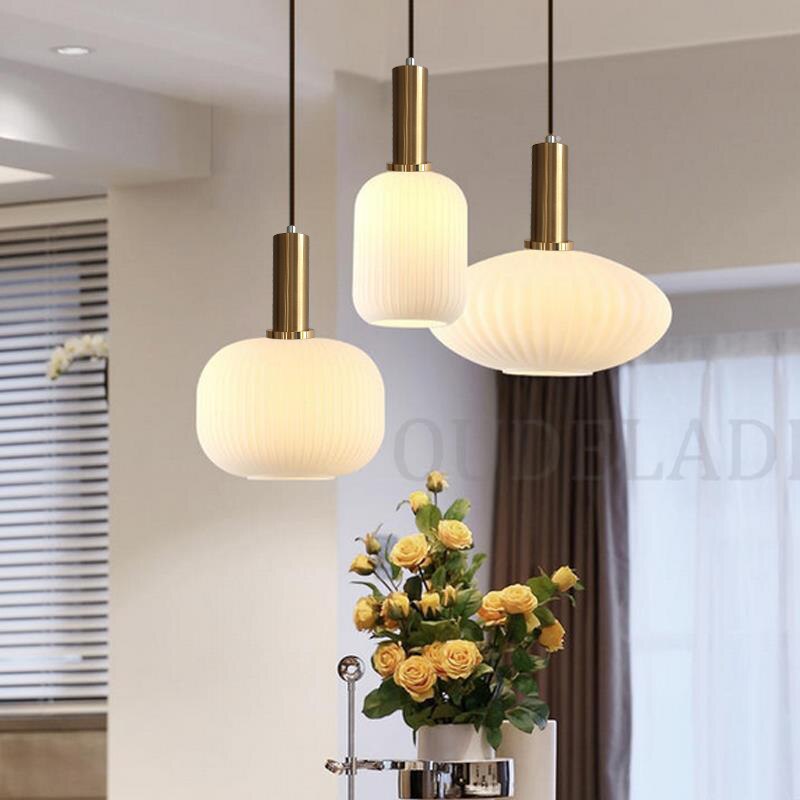 Modern Nordic Glass Pendant Lights Fixtures For Dining Room Bar Restaurant Deco Hanging Lamp Bedside Suspension Lighting