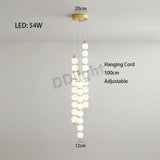 2025 Modern Magic Bean LED Ceiling Chandeliers All Copper White Ball Lustres Hanging Lights Home Decor Suspension Light Fixtures
