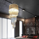 Modern Luxury Pink Crystal Glass LED Pendant Light Nordic Ceiling Home Decoration Lobby Living Room Staircase Ceiling Lamp