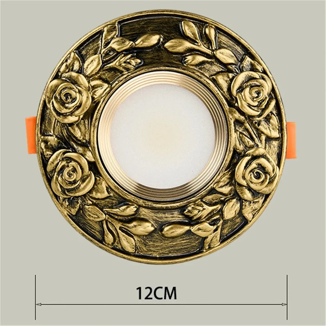 American Retro Industrial Resin Bronze LED Recessed Downlight (3W-10W, 6cm Cutout) - 110V/220V Eyeball Spotlight Fixture for Living Room & Accent Decor