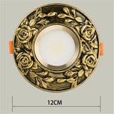 American Retro Industrial Resin Bronze LED Recessed Downlight (3W-10W, 6cm Cutout) - 110V/220V Eyeball Spotlight Fixture for Living Room & Accent Decor