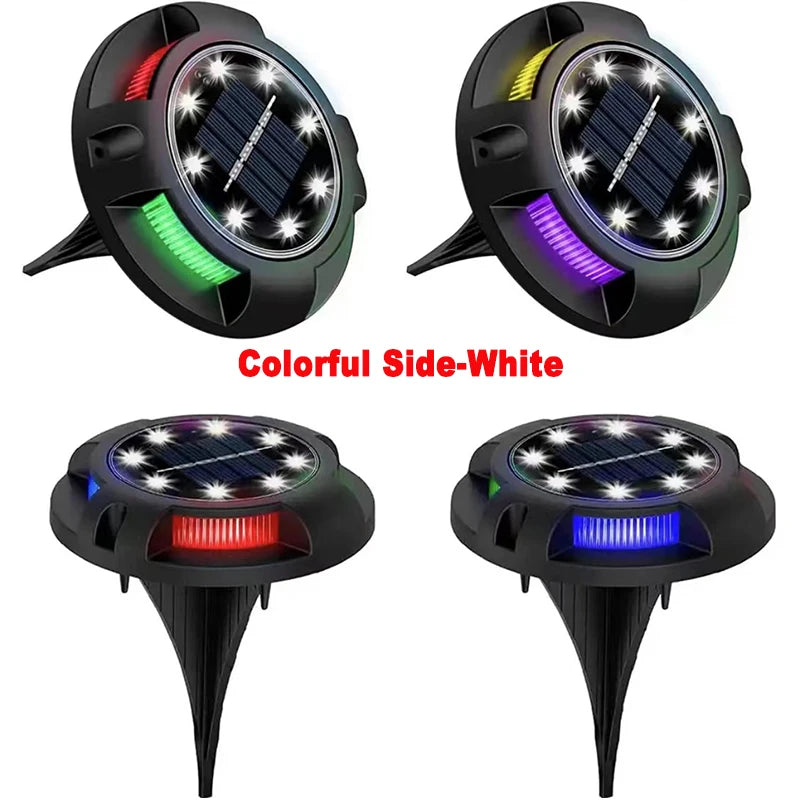 12LED Solar Power Disk Light Outdoor Garden Solar Underground Light Deck Light Spotlight Buried Solar Led Lamp Garden Decor