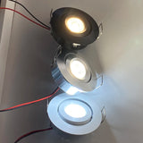 Mini 3W Dimmable LED Recessed Spotlight Kit with AC100-240V Transformer (DC12V) - Adjustable Tiltable Ceiling Downlight for Room & Cabinet Decor