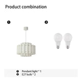 2026 New French Nordic Wabi-Sabi Fabric Pendant Light - Modern Handmade Ceiling Lamp for Living Room, Bedroom, Dining Room Decor