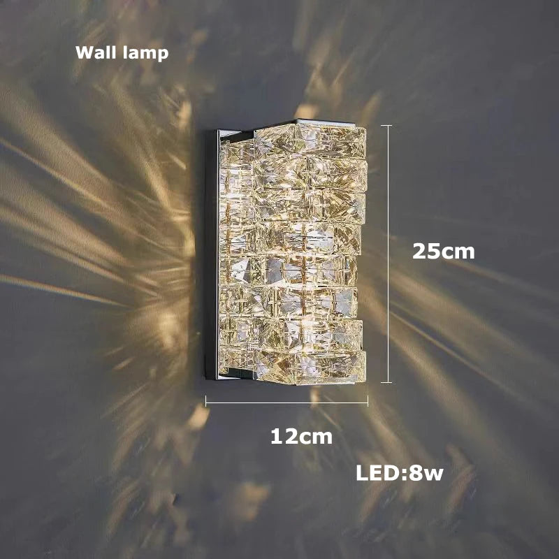 High-end Luxury LED Chandelier Living Room Restaurant Bedroom Hotel Villa Remote Control Crystal Pendant Lamp Home Decor Light