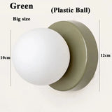 Macaron Soft Style Small Wall Sconce - Modern E27 Ball Lamp for Home Decor