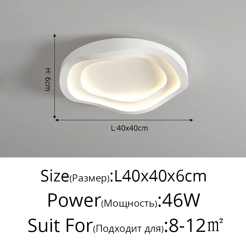 2025 New Modern Simple LED Chandelier For Living Room Bedroom Dining Room Kitchen Ceiling Lamp White Remote Control Lustre Light