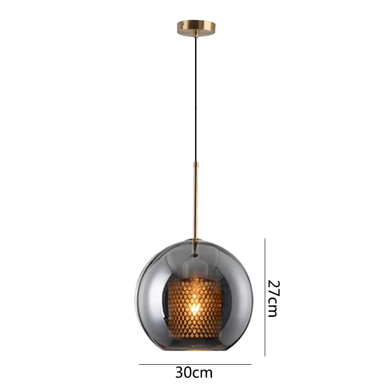 Glass Hanging Lamp Nordic Pendant Lights Dining Kitchen Lighting Fixtures  Bedroom Bedside Pendant Lamp Luminaire