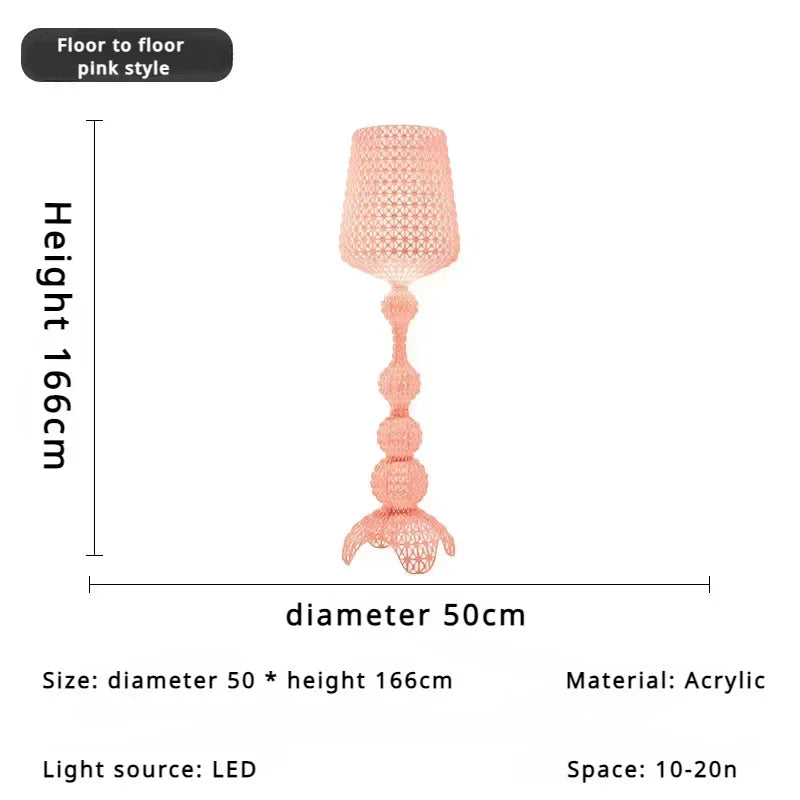 Italian Kartell living room floor lamp designer,artistic decoration,hollowed out internet famous ornament,ins style bedroom lamp
