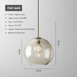 Modern Glass Pendant Light Dining Room Cafe's Bar Bedroom Bedside Hanging Lamps For Ceiling Kitchen Island Suspension Chandelier
