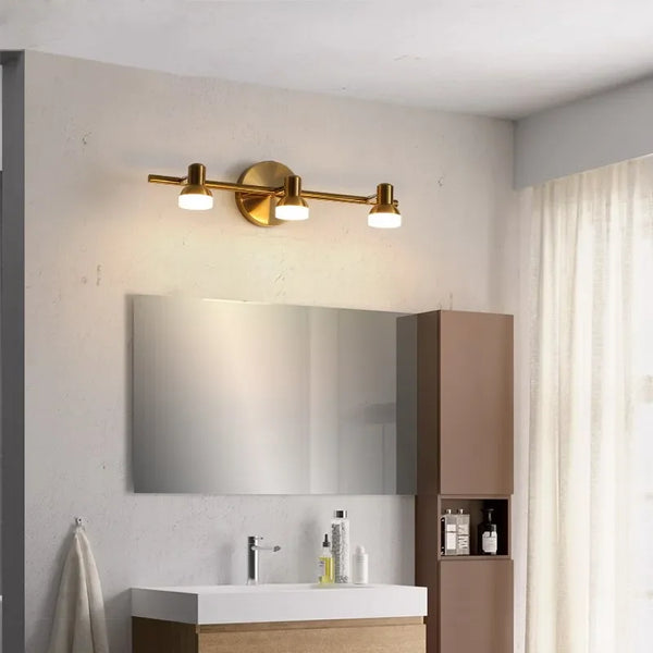 View of Modern Wall Light 2/3 Head Waterproof Bathroom Light Washroom Vanity M ...